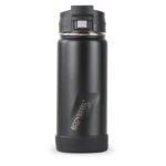 Custom EcoVessel 16 Oz. Perk Insulated Coffee Travel Mug Tumbler w/Steel Tea Strainer In Black Shadow