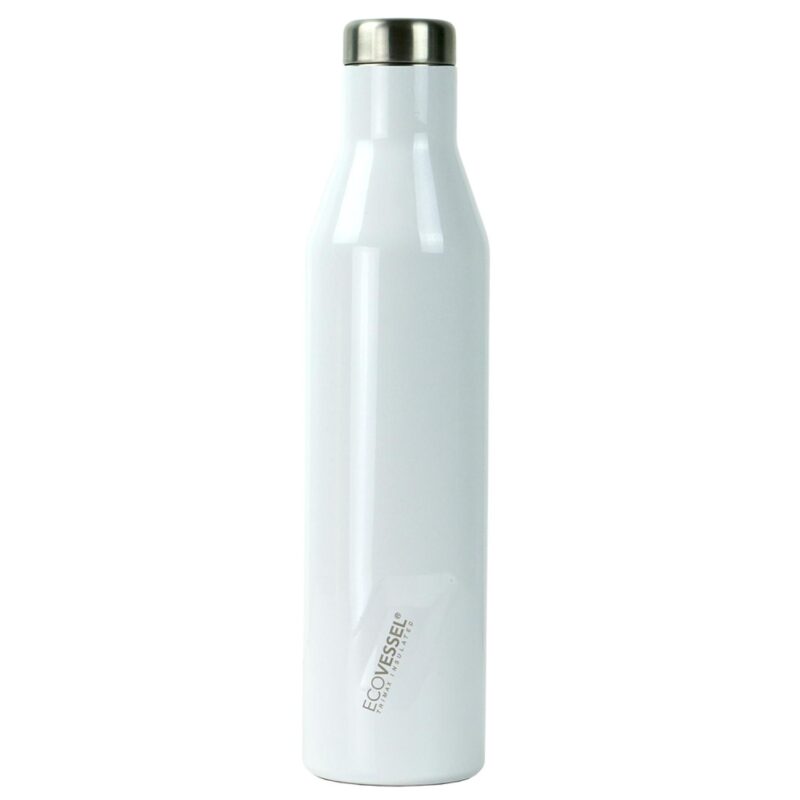 Custom EcoVessel Aspen 25 Oz Insulated Ss Water Bottle - White