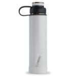 Custom EcoVessel Boulder 24 Oz Trimax® Insulated Ss Water Bottle - Whiteout