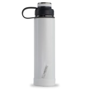 Custom EcoVessel Boulder 24 Oz Trimax® Insulated Ss Water Bottle - Whiteout