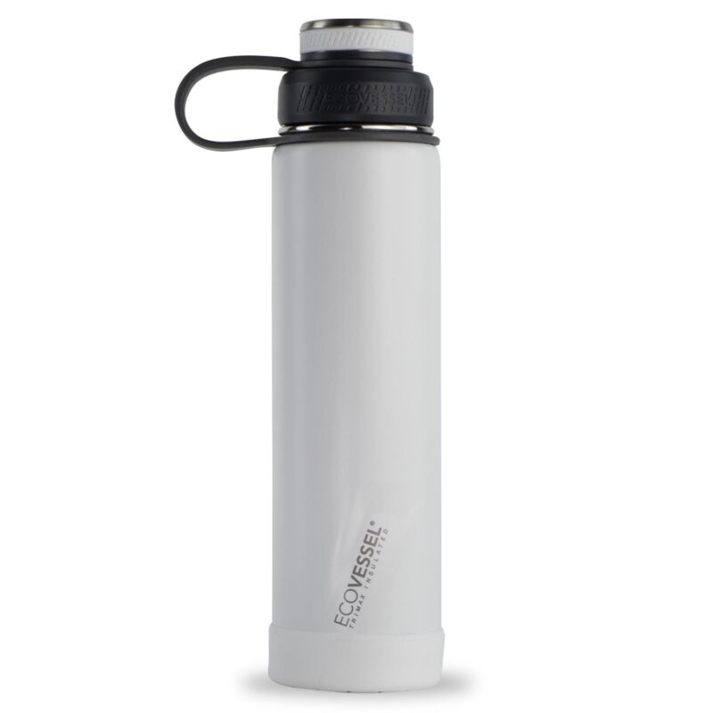 Custom EcoVessel Boulder 24 Oz Trimax® Insulated Ss Water Bottle - Whiteout