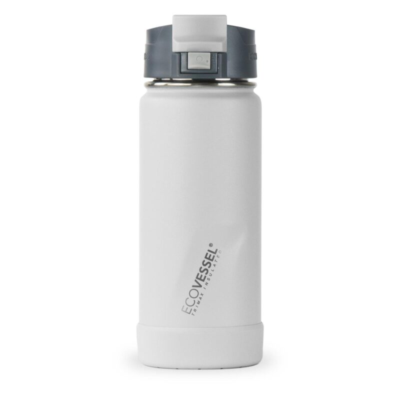 EcoVessel-Perk-16-Oz-Insulated-Coffee-Travel-Mug-Tumbler-WTea-Strainer-Whiteout-PERK16WO Custom EcoVessel Perk 16 Oz. Insulated Coffee Travel Mug Tumbler W/Tea Strainer - Whiteout