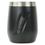 Custom EcoVessel Port 10 Oz Trimax Triple Insulated Wine Cup/Rocks Glass W/Tritan Lid - Black