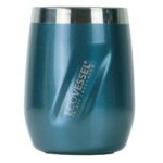 Custom EcoVessel Port 10 Oz Trimax Triple Insulated Wine Cup/Rocks Glass W/Tritan Lid - Blue Smoke