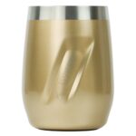 Custom EcoVessel Port 10 Oz Trimax Triple Insulated Wine Cup/Rocks Glass W/Tritan Lid - Gold Dust
