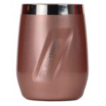 Custom EcoVessel Port 10 Oz Trimax Triple Insulated Wine Cup/Rocks Glass W/Tritan Lid - Rose Gold