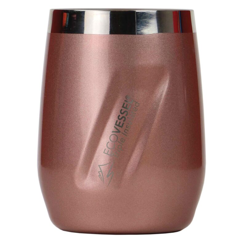 EcoVessel-Port-10-Oz-Trimax-Triple-Insulated-Wine-CupRocks-Glass-WTritan-Lid-Rose-Gold-PORT10RG Custom EcoVessel Port 10 Oz Trimax Triple Insulated Wine Cup/Rocks Glass W/Tritan Lid - Rose Gold