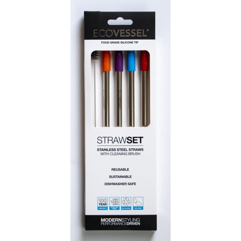 EcoVessel-Ss-Steel-Straw-Set-WStraw-Brush-STRW8-5MC Custom EcoVessel Ss Steel Straw Set W/Straw Brush