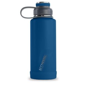 Custom EcoVessel Boulder 32 Oz Trimax® Insulated Ss Water Bottle - Nightfall Navy