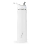 Custom EcoVessel Summit 24 Oz Insulated Ss Straw Water Bottle - Whiteout