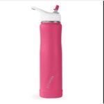 Custom EcoVessel Summit 24 Oz Insulated Ss Straw Water Bottle - Wild Magenta