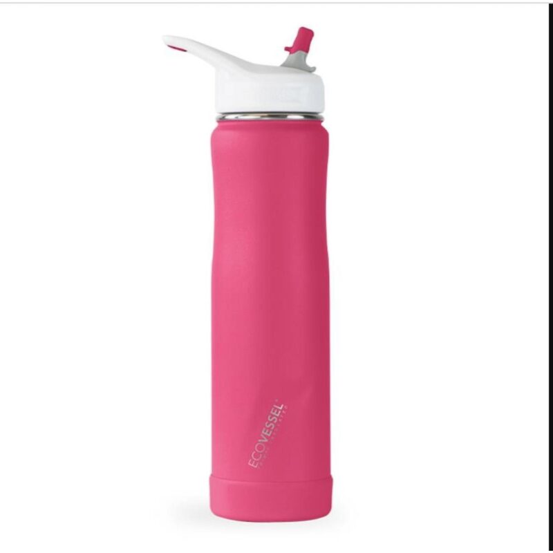 EcoVessel-Summit-24-Oz-Insulated-Ss-Straw-Water-Bottle-Wild-Magenta-SUMT24WM Custom EcoVessel Summit 24 Oz Insulated Ss Straw Water Bottle - Wild Magenta