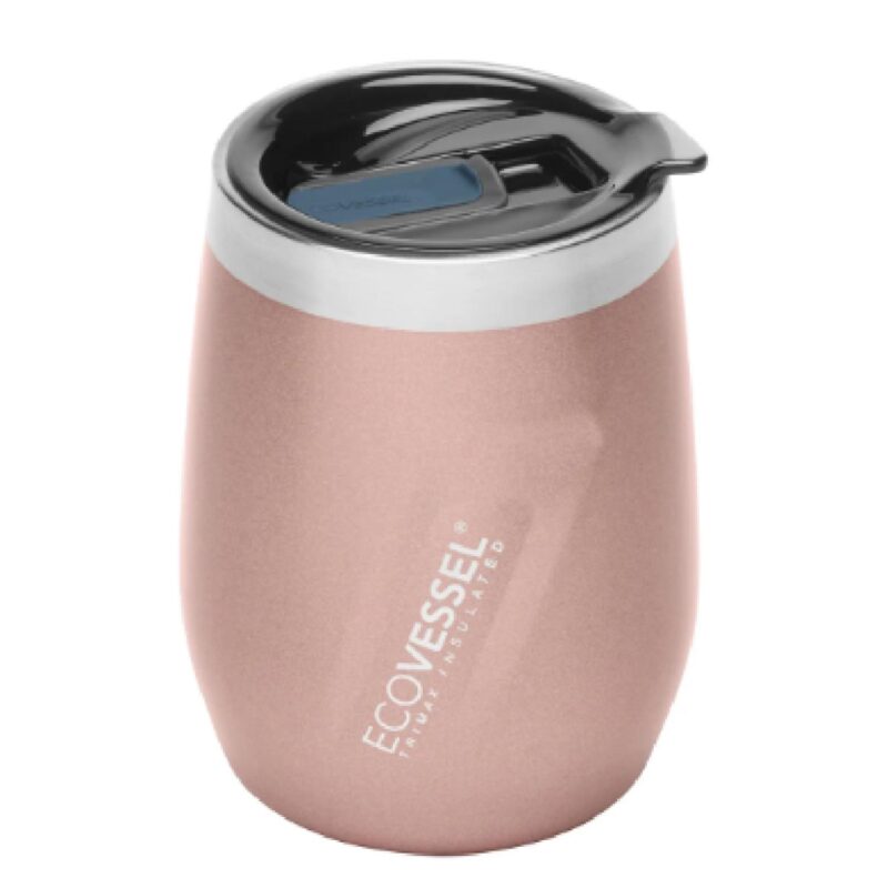 Custom EcoVessel 10 oz Wine Tumbler with Sliding Lid - 6