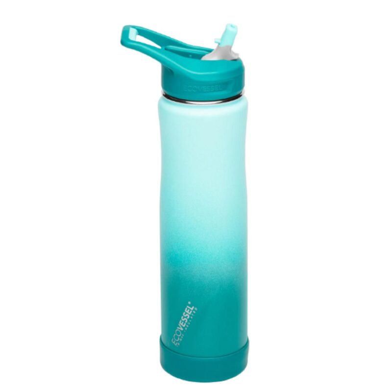Custom EcoVessel 24 oz Bottle with Straw Top - 1