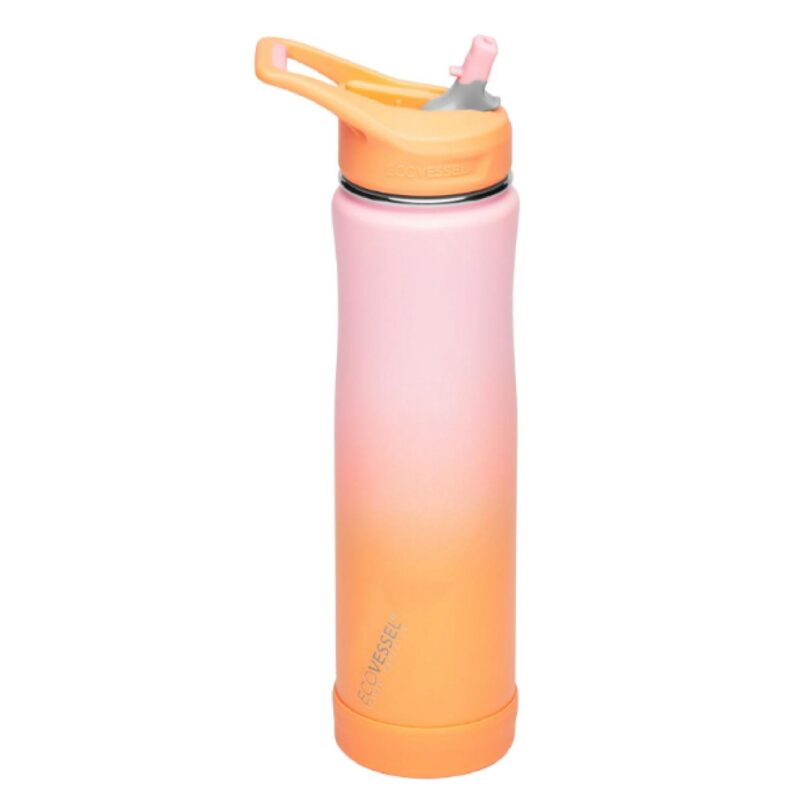Custom EcoVessel 24 oz Bottle with Straw Top - 5