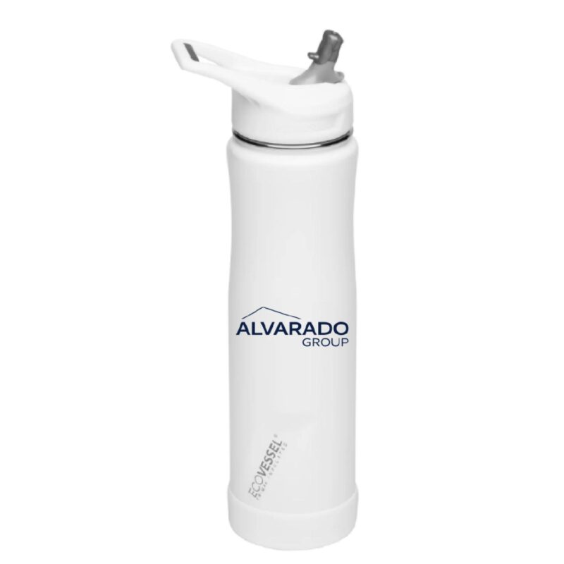 Custom EcoVessel 24 oz Bottle with Straw Top