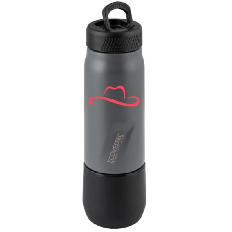 Custom EcoVessel 8 oz Bottle with Removable Shot Glass